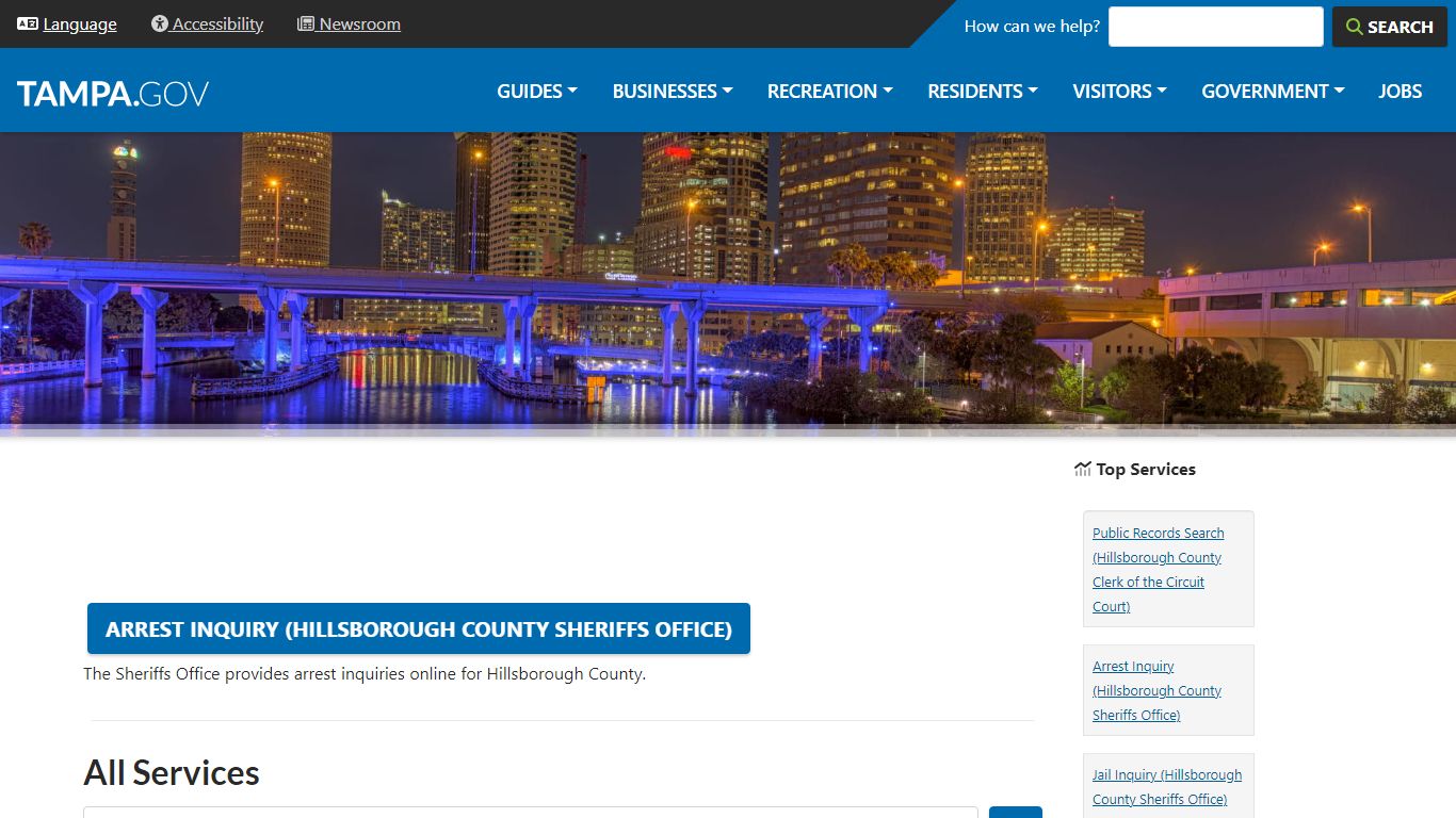 Arrest Inquiry (Hillsborough County Sheriffs Office)